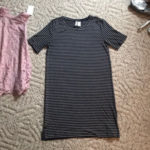 Striped H&M t-shirt dress